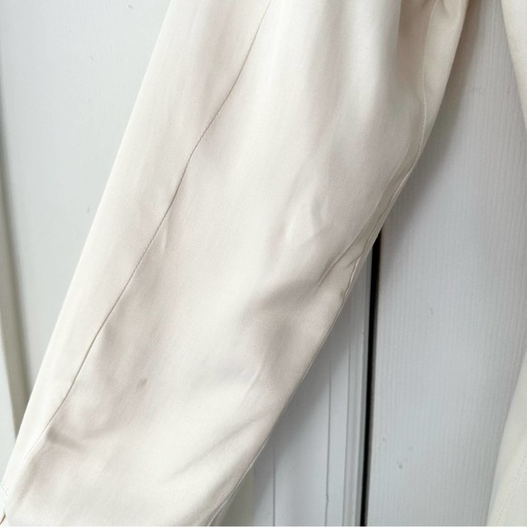 Zara Cream Beige Satin Effect True Wrap Long Sleeve Blazer Mini Dress Small - Picture 13 of 16